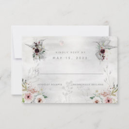 Ethereal Liebe Hochzeit keine Mahlzeit Wahl RSVP K Karte