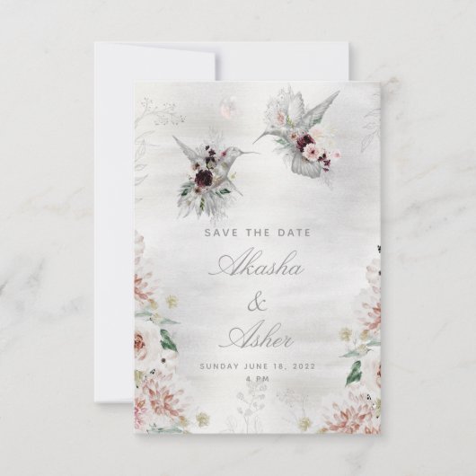 Ethereal-Liebe Hochzeit speichern Sie die Datumska Save The Date (Vorderseite)