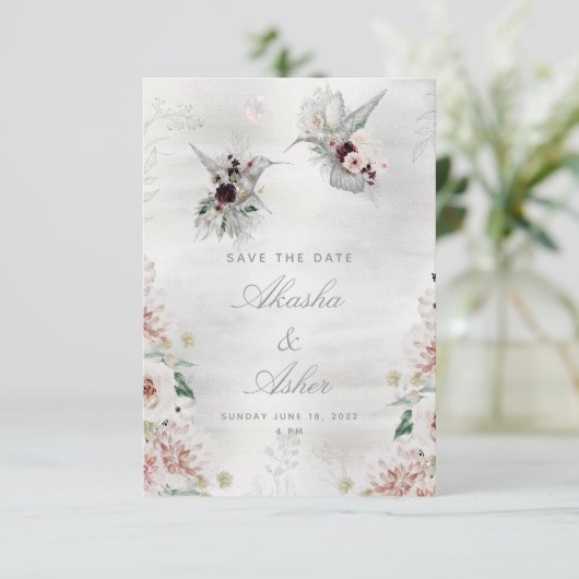 Ethereal-Liebe Hochzeit speichern Sie die Datumska Save The Date (Stehend Vorderseite)