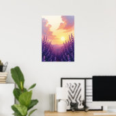 Ethereal Lila - Lavender 4K Digital Download Poster (Heimbüro)