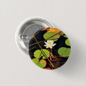 "Ethereal Lily Pad Pond mit Central White Blossom Button (Vorne & Hinten)