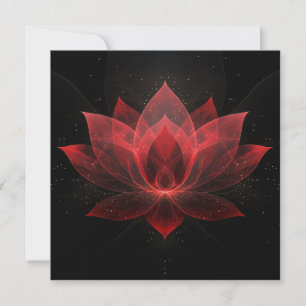 Ethereal Lotus Blume - Crimson Red Black Floral Einladung
