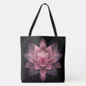 Ethereal Lotus Blume - Hellrosa Schwarzer Yoga Tasche (Vorderseite)
