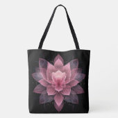 Ethereal Lotus Blume - Hellrosa Schwarzer Yoga Tasche (Rückseite)