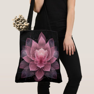 Ethereal Lotus Blume - Hellrosa Schwarzer Yoga Tasche