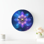 Ethereal Lotus Cosmic Gllow Wall Uhr (Zuhause)