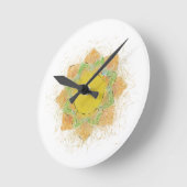 Ethereal Lotus Flower Runde Wanduhr (Winkel)