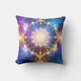 Ethereal Lotus Mandala Throw Pillow Kissen