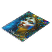 Ethereal Magische Fantasie Kunst Schöne Göttin Notizblock (Linke Seite)