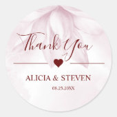 Ethereal Magnolia Blume, Danke Runder Aufkleber (Vorderseite)