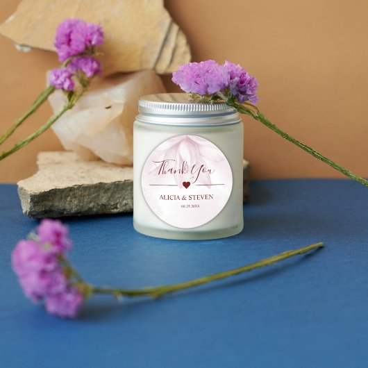 Ethereal Magnolia Blume, Danke Runder Aufkleber