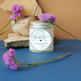 Ethereal Magnolia Blume, Danke Runder Aufkleber