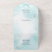 Ethereal Magnolia Blume, Hochzeit All In One Einladung (Außenbereich)