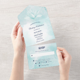 Ethereal Magnolia Blume, Hochzeit All In One Einladung