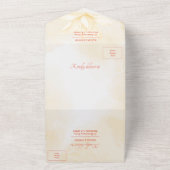 Ethereal Magnolia Blume, Hochzeit All In One Einladung (Außenbereich)