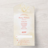 Ethereal Magnolia Blume, Hochzeit All In One Einladung (Innen Boden)