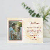 Ethereal Magnolia Blume, Hochzeit Dankeskarte (Stehend Vorderseite)