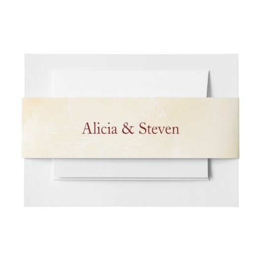 Ethereal Magnolia Blume, Hochzeit Einladungsbanderole (Vorderseite Beispiel)