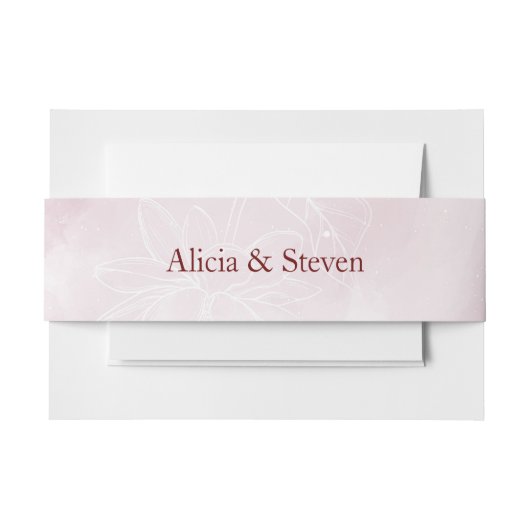 Ethereal Magnolia Blume, Hochzeit Einladungsbanderole (Vorderseite Beispiel)