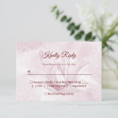Ethereal Magnolia Blume, Hochzeit RSVP Karte (Stehend Vorderseite)