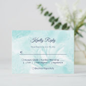Ethereal Magnolia Blume, Hochzeit RSVP Karte (Stehend Vorderseite)