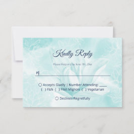 Ethereal Magnolia Blume, Hochzeit RSVP Karte