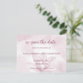 Ethereal Magnolia Blume, Hochzeit Save the Date Postkarte (Stehend Vorderseite)
