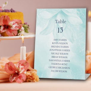 Ethereal Magnolia Blume, Hochzeit Tischnummer Sockelschild