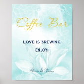 Ethereal Magnolia Blume, Hochzeitcoffee Bar Poster (Vorne)