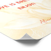 Ethereal Magnolia Blume, Hochzeitcoffee Bar Poster (Ecke)