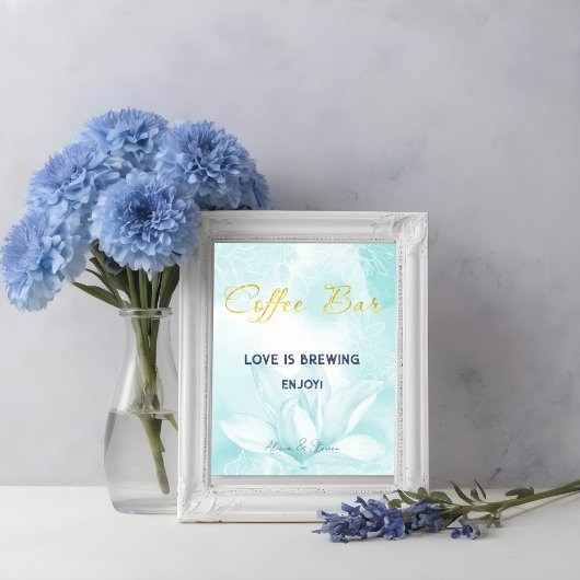 Ethereal Magnolia Blume, Hochzeitcoffee Bar Poster
