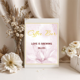 Ethereal Magnolia Blume, Hochzeitcoffee Bar Poster