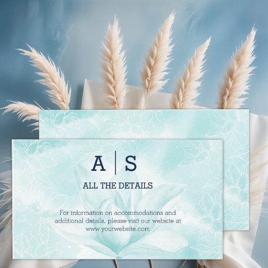 Ethereal Magnolia Blume, Hochzeitdetails Begleitkarte