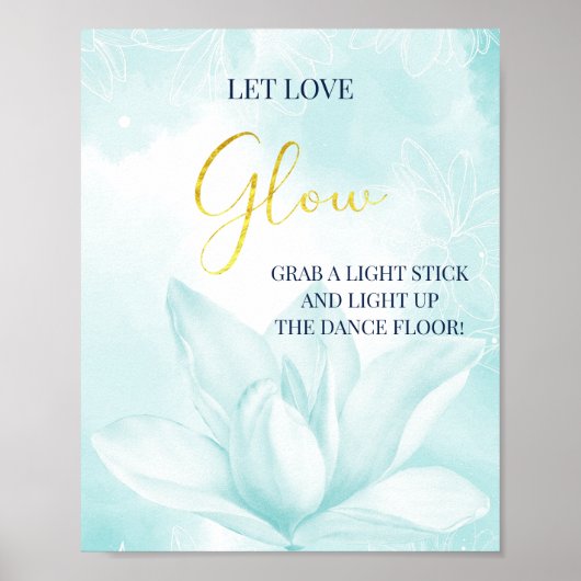 Ethereal Magnolia Blume, Hochzeitsglanz Poster (Vorne)