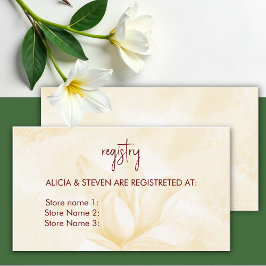 Ethereal Magnolia Blume, Register Begleitkarte