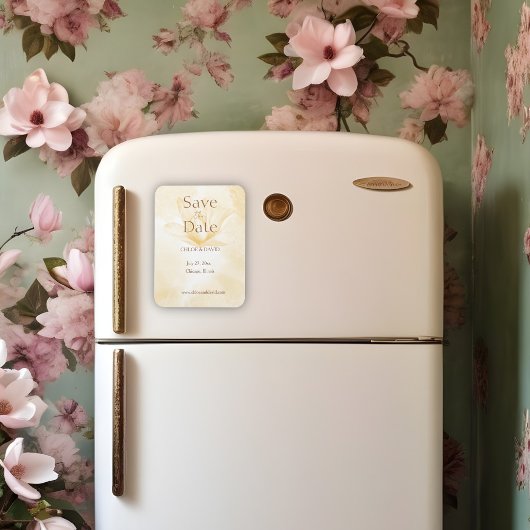 Ethereal Magnolia-Blume, Speichern des Datumsmagne Magnet