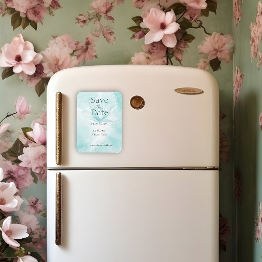 Ethereal Magnolia-Blume, Speichern des Datumsmagne Magnet