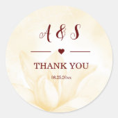 Ethereal Magnolia Blume, vielen Dank Runder Aufkleber (Vorderseite)