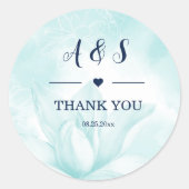 Ethereal Magnolia Blume, vielen Dank Runder Aufkleber (Vorderseite)