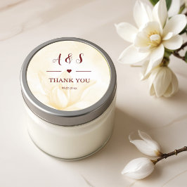 Ethereal Magnolia Blume, vielen Dank Runder Aufkleber