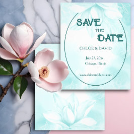 Ethereal Magnolia Haushalt Hochzeit Speichern Sie  Flyer