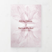 Ethereal Magnolia, Hochzeit Dreifach Gefaltete Einladung (Cover)