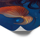 Ethereal Meerjungfrau Art Print Fantasy Underwater Poster (Ecke)