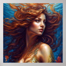 Ethereal Meerjungfrau Art Print Fantasy Underwater Poster