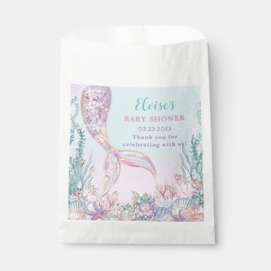 Ethereal Meerjungfrau unter der Sea Baby Dusche Geschenktütchen (Vorderseite)