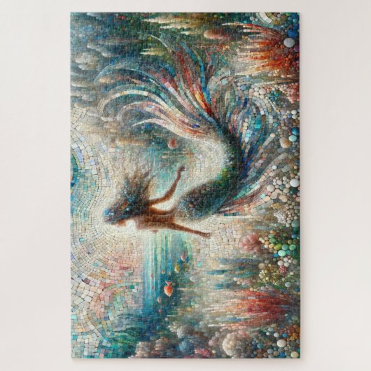 Ethereal Mermaid Mosaic Voyage Puzzle (Vertikal)