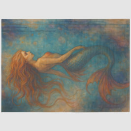 Ethereal Mermaid Siren Fantasy Decoupage Seidenpapier
