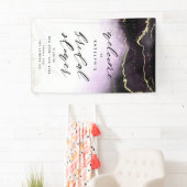 Ethereal Mist Ombre Amethyst Brautparty Willkommen Banner (Insitu)
