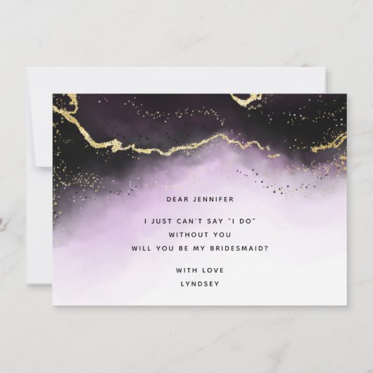Ethereal Mist Ombre Amethyst Bridesmaid Vorschlag (Rückseite)
