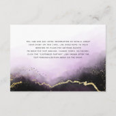 Ethereal Mist Ombre Amethyst Hochzeitsinformatione Begleitkarte (Rückseite)